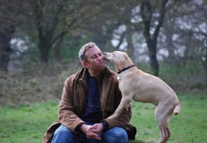 Man And Dog Royalty Free Stock Photo