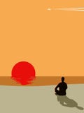 Man on the beach royalty free illustration Man on the beach royalty free illustration