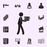 man is carrying books icon. Library icons universal set for web and mobile royalty free illustration man is carrying books icon. Library icons universal set for web and mobile royalty free illustration