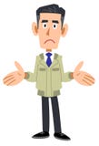 A man in construction shop drowns vector illustration A man in construction shop drowns vector illustration