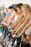 Man Cycling In Spinning Class