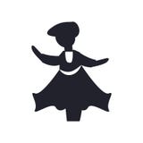 Man dancing icon vector sign and symbol isolated on white backgr stock illustration Man dancing icon vector sign and symbol isolated on white backgr stock illustration