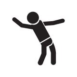Man dancing silhouette icon vector sign and symbol isolated on white background, Man dancing silhouette logo concept stock illustration Man dancing silhouette icon vector sign and symbol isolated on white background, Man dancing silhouette logo concept stock illustration
