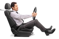 Man driving seated on a car seat royalty free stock photos Man driving seated on a car seat royalty free stock photos