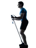 Man exercising gymstick workout fitness posture