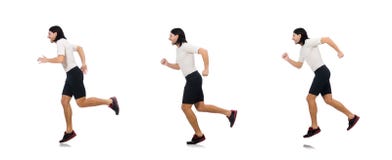 Man exercising isolated on white royalty free stock photos Man exercising isolated on white royalty free stock photos