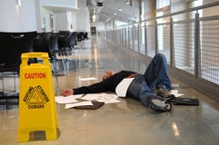 Man Fallen On Wet Floor Royalty Free Stock Images Man Fallen On Wet Floor Royalty Free Stock Images