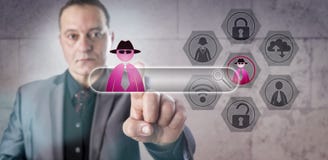 Man Falling Victim To A Man-In-The-Browser Attack stock images Man Falling Victim To A Man-In-The-Browser Attack stock images