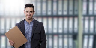 Man with the folder documents Stock Image Man with the folder documents Stock Image