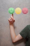 Man hand pressing green button royalty free stock photos Man hand pressing green button royalty free stock photos