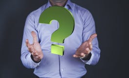 Man hand question mark royalty free stock photography Man hand question mark royalty free stock photography