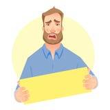 Man holding blank paper royalty free illustration Man holding blank paper royalty free illustration