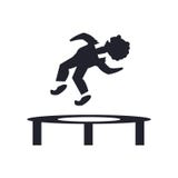 Man Jumping from a trampoline icon vector sign and symbol isolated on white background, Man Jumping from a trampoline logo concept vector illustration Man Jumping from a trampoline icon vector sign and symbol isolated on white background, Man Jumping from a trampoline logo concept vector illustration
