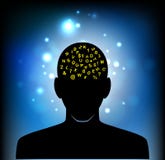 Man of the letters. And numbers royalty free illustration Man of the letters. And numbers royalty free illustration