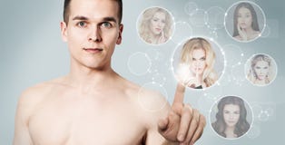 Man Looking for Girlfriend. Guy Surfing Dating Website royalty free stock photos Man Looking for Girlfriend. Guy Surfing Dating Website royalty free stock photos