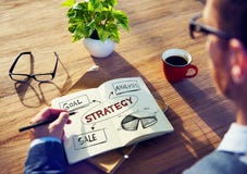 Man with Note Pad and Strategy Concept stock photography Man with Note Pad and Strategy Concept stock photography