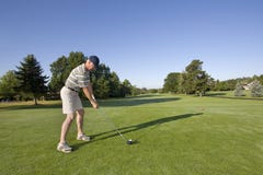 Man On Golf Course Royalty Free Stock Image