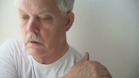 Man with painful shoulder