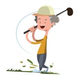 Man playing golf illustration cartoon character royalty free illustration Man playing golf illustration cartoon character royalty free illustration