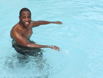 Man Playing In The Pool Royalty Free Stock Photography