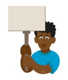 Man on protest stock illustration Man on protest stock illustration