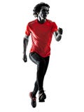 Man runner running jogger jogging isolated silhouette white bac Royalty Free Stock Photos Man runner running jogger jogging isolated silhouette white bac Royalty Free Stock Photos