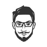 Man`s face with beard. royalty free illustration Man`s face with beard. royalty free illustration
