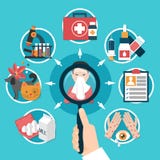 Flat Allergy Concept stock illustration Flat Allergy Concept stock illustration
