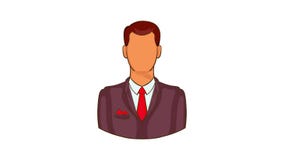 Man in suit avatar icon animation