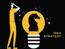 Man thinking with an Idea bulb vector illustration Man thinking with an Idea bulb vector illustration