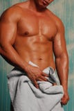 Man with towel