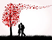 Man, Vrouw en de boom van de Liefde vector illustratie Man, Vrouw en de boom van de Liefde vector illustratie