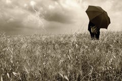Man Watching The Storm Royalty Free Stock Photos Man Watching The Storm Royalty Free Stock Photos