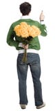 Man With A Bunch Of Flower Stock Images Man With A Bunch Of Flower Stock Images