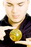 Man With World Royalty Free Stock Photos Man With World Royalty Free Stock Photos