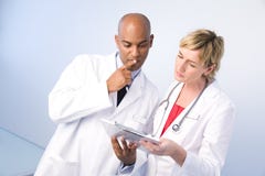 Man and woman physicians royalty free stock photo Man and woman physicians royalty free stock photo