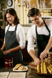 Man And Woman Working In Coffee Shop Stock Photos Man And Woman Working In Coffee Shop Stock Photos