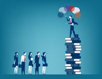 Manager die aan groep mensen spreken vector illustratie Manager die aan groep mensen spreken vector illustratie