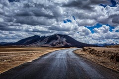 Manali-Leh huvudväg Ladakh Indien Royaltyfri Fotografi Manali-Leh huvudväg Ladakh Indien Royaltyfri Fotografi