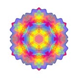 Mandala colorata arcobaleno astratto, fiore isolato su fondo bianco, fioritura multicolore, mandala esoterica variopinta del peta illustrazione vettoriale Mandala colorata arcobaleno astratto, fiore isolato su fondo bianco, fioritura multicolore, mandala esoterica variopinta del peta illustrazione vettoriale