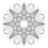 Mandala géométrique complexe Élément décoratif de conception d'étoile abstraite stylisée illustration libre de droits Mandala géométrique complexe Élément décoratif de conception d'étoile abstraite stylisée illustration libre de droits