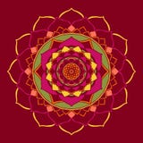 Mandala Jester Red Oriental Ornament stock de ilustración Mandala Jester Red Oriental Ornament stock de ilustración
