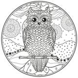 Download Owl Coloring Book For Adults Vector Stock Vector ...