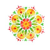 Mandala tirada mão da natureza do coração ilustração royalty free Mandala tirada mão da natureza do coração ilustração royalty free