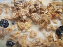 Mandelgranola mit Rosinen lizenzfreies stockbild Mandelgranola mit Rosinen lizenzfreies stockbild