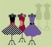 Manequim com vestido ilustração royalty free Manequim com vestido ilustração royalty free