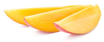 Mango slices. Isolated on a white background. Stock Photo Mango slices. Isolated on a white background. Stock Photo
