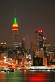 Manhattan Skyline at Christmas Eve royalty free stock image Manhattan Skyline at Christmas Eve royalty free stock image