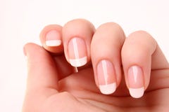 Manicure francês imagens de stock royalty free Manicure francês imagens de stock royalty free