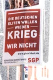 Manifesto della campagna politica di SGP fotografia stock Manifesto della campagna politica di SGP fotografia stock